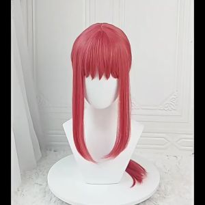 70cm Long Makima Cosplay Chainsaw Man Wig Rose Braid Makima Wigs Heat Resistant Halloween Anime Chainsaw Man Wigs + Wig Cap