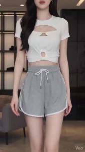 Quần Short Nữ Cỡ Lớn Màu Kẹo Ngọt Thoáng Khí Quần Short Thể Thao Lưng Thun Co Giãn Thời Trang Mùa Hè