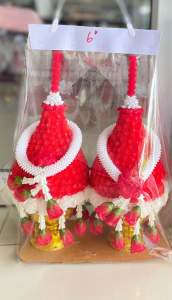 พานพุ่มสักการะ สีแดง เบอร์678 มีของพร้อมส่ง