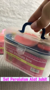 Sewing Box Set Small / Set Alat Jahit Kecil Benang Jarum Jahit Gunting