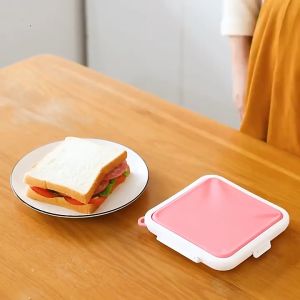 Kotak Penyimpanan Makan Siang Sandwich Sandwich Box Kotak Penyimpanan Makanan Bahan Silikon