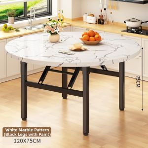 FWTDF | Foldable Large Easy-to-use Round Dining Table 10 People
