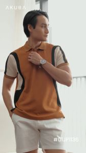 Áo polo AKUBA tay ngắn dành cho nam họa tiết độc đáo mới lạ form regular | 01JP1136