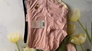 Quần lót nữ cỡ 38kg-42kg thun lạnh trơn lưng bảng nhỏ in gấu QLY31