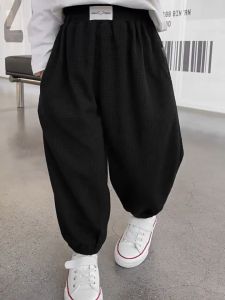 SweetKids พร้อมส่งจากกทม🌸กางเกงลำลองเด็กชาย🍓กางเกงขายาวเด็กแฟชั่นฤดูร้อน ทรงหลวม สไตล์เกาหลี ผ้าวาฟเฟิล เอวยางยืด หลายสี