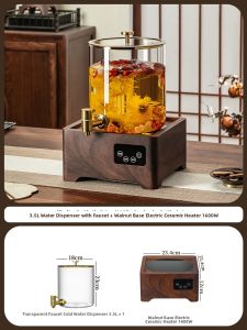 CRISTALGLASS | Large Capacity Heat-Resistant Insulated Beverage Dispenser