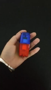 USB Đèn LED Sạc Màu Xanh Đỏ Cảnh Báo Cảnh Sát Khẩn Cấp Đèn Nhấp Nháy Đèn Đeo Vai Đèn Pin An Toàn Đuôi Xe Đạp Đèn Cảnh Báo Chất Liệu ABS