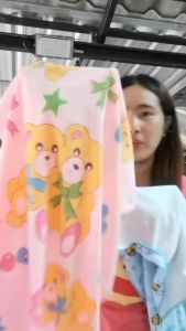 ผ้าเช็ดตัวนาโน ลายน่ารัก สีคลาย ขนาด 55 x 110 Cm. ราคาถูกสุดๆ แบบบาง 110 กรัม