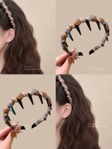 Băng Đô Tóc Dập Nổi Sóng Màu Sắc Cho Nữ 2025 Mẫu Mới Cao Đầu Rửa Mặt Kẹp Tóc Mùa Thu Đông Phụ Kiện Tóc