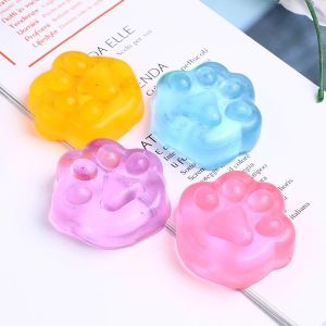 5/10PCS Cute Squeeze Cat Paw Toys Stress Relieving Transparent Cat Paw Pinching Music Stress Relieving Toy
