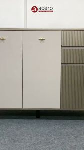 Acero Furniture - Rak Sepatu besi 3 Pintu Shoe Cabinet SC-2006