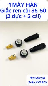 Giắc nối nhanh máy hàn cho 1 máy hàn (2 đực + 2 cái) - Giắc ren cài 35-50