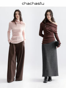 CHACHASTU | Áo Knit Mỏng Đơn Giản Không Đều