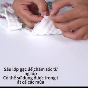 Khăn em bé khăn đa năng có thể dùng làm khăn tắm/nệm/chăn mềm mại và thân thiện với làn da họa tiết dễ thương