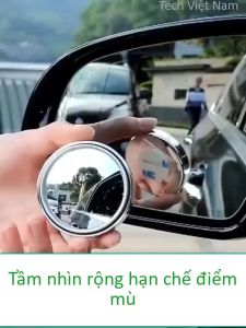 Gương Cầu Lồi Ô Tô 360 Độ Tránh ĐIểm Mù Gắn Gương Chiếu Hậu Xe Ô Tô Xe Hơi ( Bộ 2 chiếc)