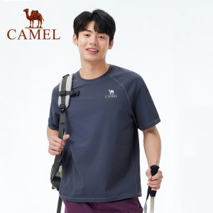 Cameljeans Outdoor Quick-drying T-shirt Mens Summer Short-sleeved Elastic Breathable 3A Antibacterial Sports T-shirt Men