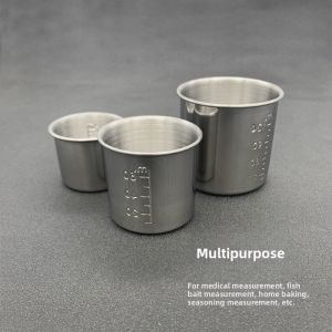MINGRENBANG | 304 Stainless Steel Measuring Cup With Scale Straight Body No Handle