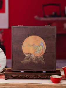 Hộp Đựng Trà Puer Cao Cấp 2025 Hộp Quà Tặng Hộp Đựng Trà Trắng Fu Ding Hộp Đựng Trà 357g Bao Bì Đựng Trà Thủ Công