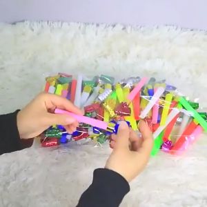 Terompet Lidah Polos Metalik Peluit Julur Pesta Ulang Tahun Souvenir Ultah Terompet Kecil Murah Import