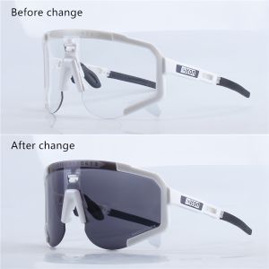 Photochromic Cycling Glasses Mens Outdoor Sports Sunglasses MTB Cycle Goggles Road Mountain Bike Eyewear for Women