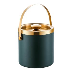Stainless Steel Double Layer Insulated Ice Bucket for Champagne Red Wine Beer Commercial Use Ice Chunk Ice Block Bucket