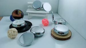 VULNER Fashion Metal Portable Travel Makeup Storage Container Pill Box Pill Cases Organizer