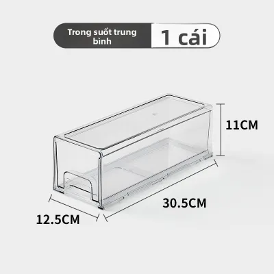 SHANGPINSHANGGE | Hộp Lưu Trữ Ngăn Kéo Trong Suốt cho Mỹ Phẩm Snacks và Đồ Lặt Vặt