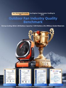 Doublepow | Portable Cooling Fan for Outdoor and Indoor Use Ultra Long Battery Life