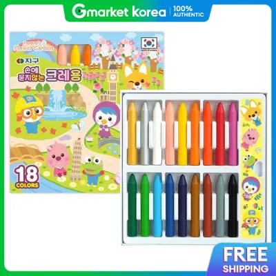 Bút sáp màu không lem Pororo 18 màu
