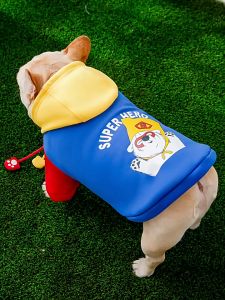 Áo hoodie nỉ bông cho chó to lớn và vừa phối nhiều màu in họa tiết Hipidog - Đen Ta pet shop