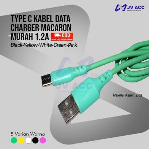 TYPE C KABEL DATA CHARGER MACARON MURAH 1.2A