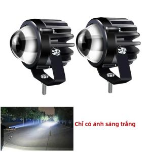 Đèn Laser Đa Năng Cho Xe Máy Đèn Pha Phụ Trợ Với Chùm Tia Điểm Trắng Vàng Dành Cho Xe Tải SUV UTV - Đèn Chiếu Sáng Ngoài Xe