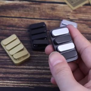 Meade | EDC Piano Keys Magnetic Fidget Slider Rectangle Seesaw Push Card Portable Fingertip Gyro for Adults ADHD Anxiety Office Toy Gift