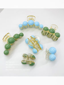 Pearl Hair Claw Women's New 2025 Back of Head Bun Hair Accessories & Small Shark Clamp