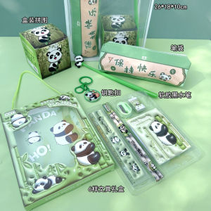 Cute Panda Birthday Gift for Children Kindergarten School Supplies Prizes Boys Girls Class Gifts Creative Stationery Box Set