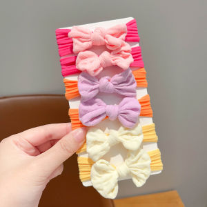 Dopamine Butterfly Knot Baby Hair Ties Childrens Hair Bands Non-Damaging Hair Accessories for Girls Cute Ball Head Style