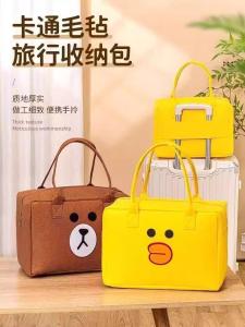 Large Capacity Travel Bag Childrens Luggage Bag Handbag Storage Organizer Cartoon Design Lightweight Polyester Fiber