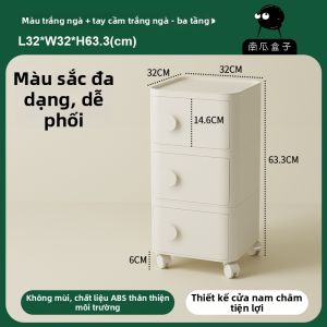 NANGUAHEZI | Bàn Để Bên Cạnh Giường Sáng Tạo Có Bánh Xe
