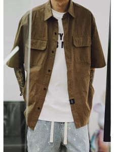 PAZHAOLANG | Oversized American Retro Loose Fit Shirt