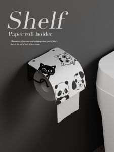 Kệ Đựng Giấy Vệ Sinh Hình Động Vật Dễ Thương Hộp Đựng Giấy Vệ Sinh Gắn Tường Phòng Tắm Không Cần Đục Lỗ Giá Đỡ Giấy Vệ Sinh