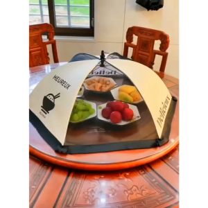 Lồng Bàn Đậy Thức Ăn Gấp Gọn Thoáng Khí Chống Côn Trùng Lồng Bàn Vải Gấp Gọn Đậy Thức Ăn