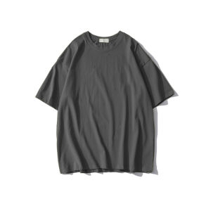 Retro American Cotton Short Sleeve T-Shirt Womens Loose Casual Oversize Half Sleeve Top Korean Style round Neck Print Spring