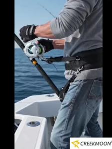 Offshore Sea Fishing Fighting Belt Rod Holder Adjustable Waist Belts with Padded Great Material Fighting Belt Boat Pole Support
