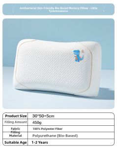 Boyang Home Textile | Childrens Memory Foam Low Pillow for Deep Sleep Year-round