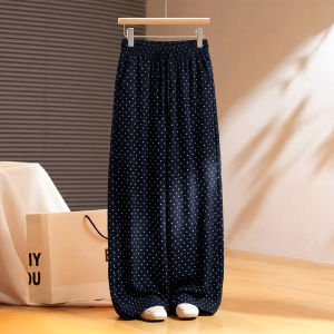XIANGHOUMINCHU | Polka Dot Ice Silk Trousers