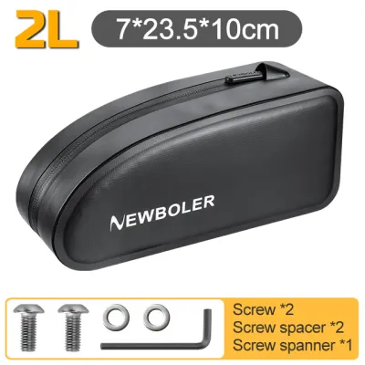 NEWBOLER Gravel Bike Bag Bike Top Tube Bag With Screws Waterproof PVC Cycling Frame Bag For Road MTB Gravel Bike