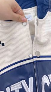 Áo Khoác Varsity Local Brand Orbit City Cycle 2 lớp nỉ nhung phối da nam nữ form rộng oversize