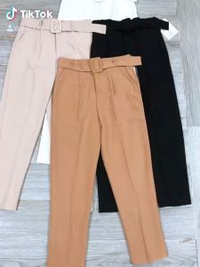 Quần Baggy Đai Vải Mới Siêu Đẹp Kèm Đai Vải Thanh Lịch-MAS