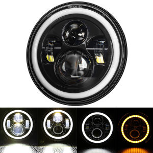 Universal 7 Inch Led Car Motorcycle DRL H4 Headlamp For Harley Yamha Honda 7" Headlight
