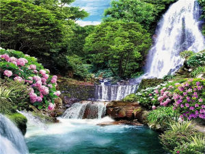 Mountain Waterfall Jigsaw Puzzle 500/1000/1200/2000PCS 40x50cm DIY Craft Hobby Relaxing Game Home Decor Gift